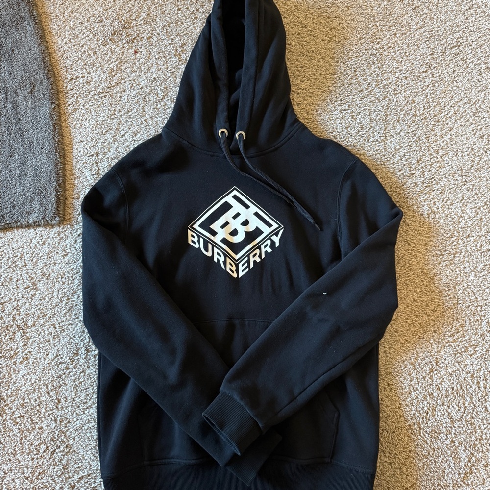 Burberry Black and White Logo Hoodie